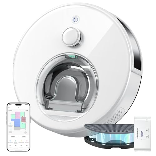 OKP Robot Vacuum with Mapping, 6000Pa Power Suction, LiDAR Navigation - Like New