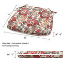 Magpie Fabrics Outdoor/Indoor 17"x16"x2" Chair Cushions with Ties mod Bot Orange - Brand New