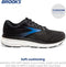 BROOKS MEN'S DYAD 11 RUNNING SHOE - SIZE: MEN 8.5 - BLACK/EBONY/BLUE - Like New