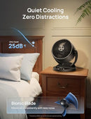12 Inches 70ft Airflow 25db Table Air Circulator Fan B0BSH75KZ3 - Black - Brand New