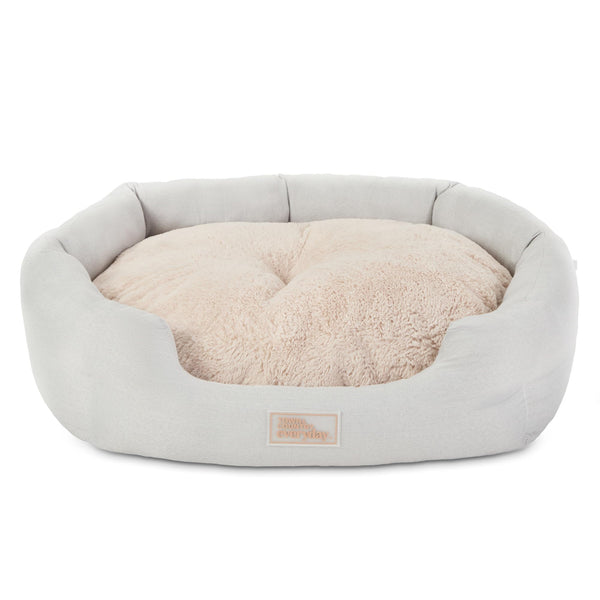 TOWN & COUNTRY EVERYDAY CUDDLETOWN FAUX LINEN COMFY COZY CUDDLER PET BED - Brand New