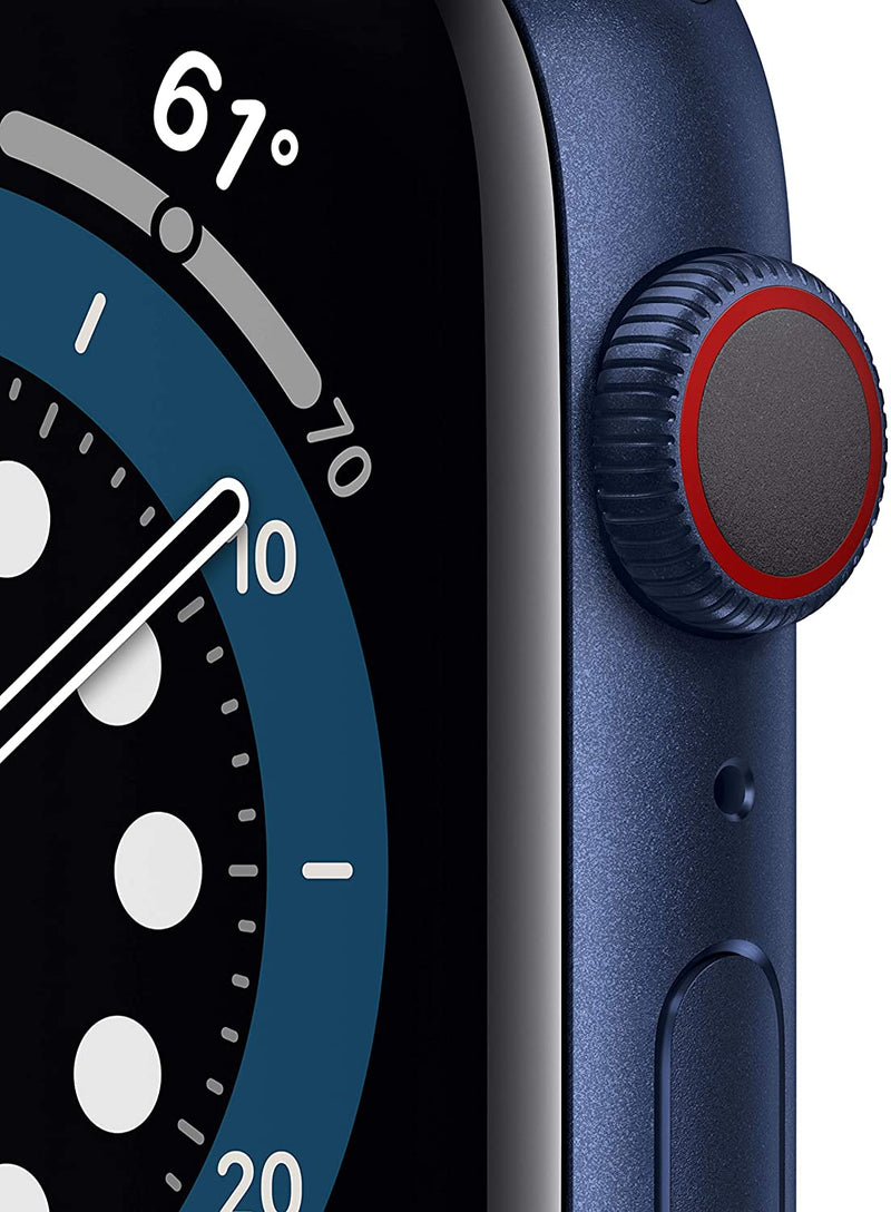 Apple Watch Series 6 GPS LTE 44mm Blue Aluminum Case Deep Navy Sport Band - Like New