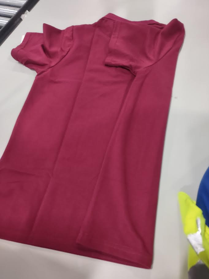 POLO AVENUE POLO SHIRT - SIZE: MEN L - BURGUNDY - Like New