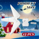 VIHOSE 12 PC LARGE WHITE MORAVIAN 15'' LED TREE TOPPER 3D LIGHTED HOLIDAY XMAS - Like New