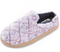 FLOOPI WOMENS SHERPA FUR QUILTED SLIPPERS - SIZE: WOMEN 7 (M) - LAVENDER - Like New