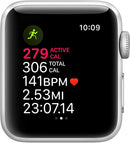 For Parts: APPLE WATCH SERIES 3 GPS 38mm MTEY2LL/A SILVER ALUMINUM WHITE - PHYSICAL DAMAGED