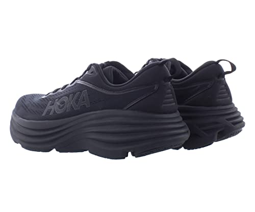 1123202 HOKA ONE ONE Womens, Bondi 8 Textile Sneaker, Size 11, Black/Black Like New