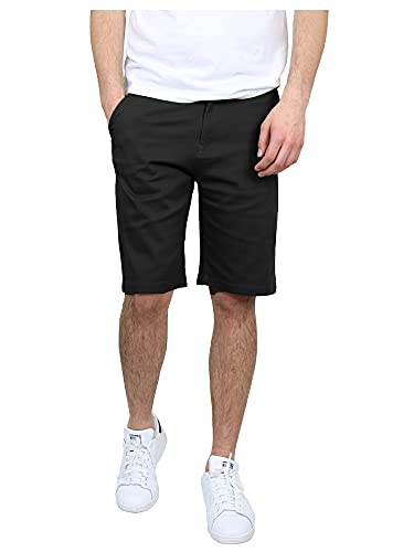63967 Galaxy Harvic Men's 5-Pocket Flat-Front Slim-Fit Cotton Shorts Black 40 - Like New