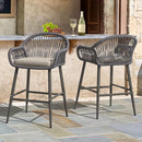 COZYMAN OUTDOOR BAR STOOLS SET OF 2 - SLATE GRAY - Like New