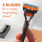 GILLETTE FUSION5 RAZOR FOR MEN HANDLE + 1 RAZOR BLADE REFILL - BLACK - Brand New