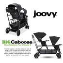 Joovy Big Caboose Triple Stroller Rear Bench and Standing Platform - Jet - Brand New
