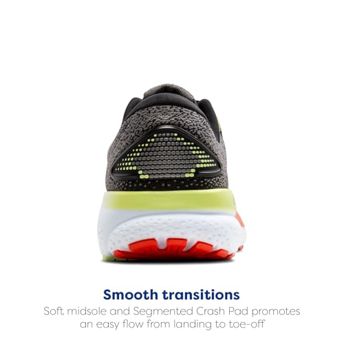 BROOKS MEN GHOST 16 NEUTRAL RUNNING SHOE SIZE MEN 11.5W BLACK/RED/GREEN - Like New