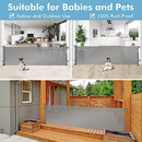 KISKIZ 75 INCH RETRACTABLE BABY GATES WIDE OPENINGS RETRACTABLE DOG GATE - GRAY - Brand New