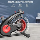 UPREIGN EXERCISE BIKE,STATIONARY BIKES FOR HOME - ADJUSTABLE WORKOUT - BLACK RED - Like New