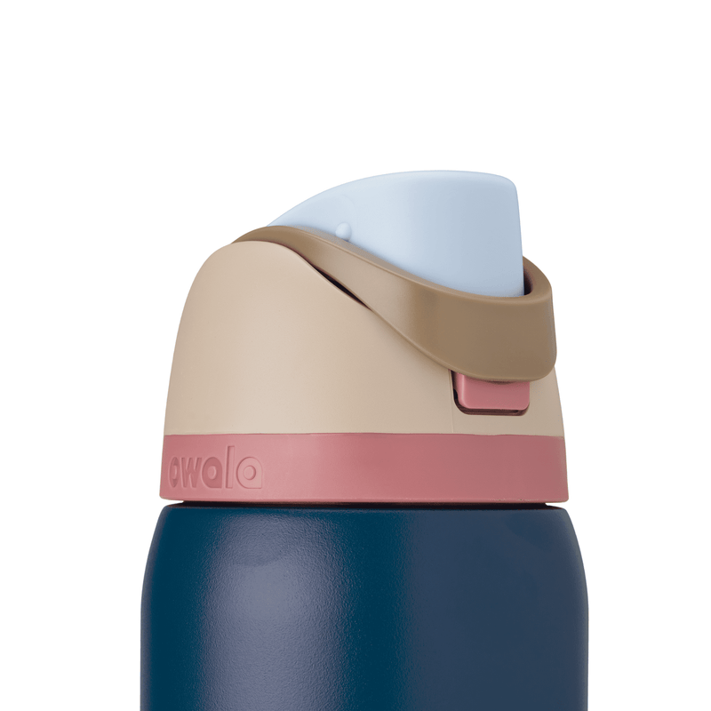 OWALA FREESIP INSULATED STAINLESS STEEL WATER BOTTLE, 32OZ - NAVY - Like New