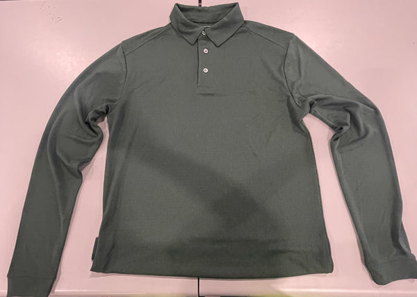 PGA TOUR PGA MEN'S SURPRISE LONG SLEEVE POLO - SIZE: MEN S - GREEN - Like New
