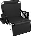 ALPCOUR EVERCOR STADIUM BLEACHER SEAT BACKREST ARMREST SEATING - BLACK - Like New