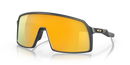 OAKLEY SUTRO SUNGLASSES MATTE CARBON GRAY FRAME, PRIZM 24K GOLD LENSES, 140MM - Like New