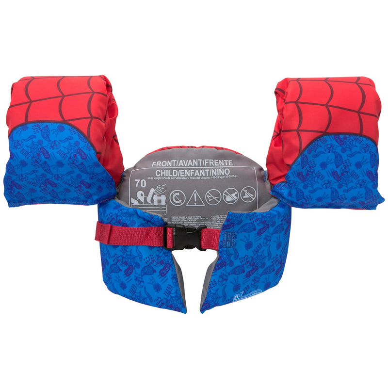 SWIMWAYS MARVEL SPIDER-MAN SWIM TRAINER (UNISEX), FOR KIDS 33-55LBS - BLUE/RED - Like New