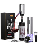 Tomeem Rechargeable Electric Wine Gift Set JKPQ01 - Silver - Like New
