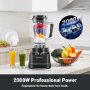 AMZCHEF 8-IN-1 Professional Blender 2000 W, 68 oz, Timer, XL-05 - BLACK - Like New