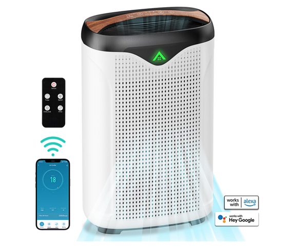 FAMREE Smart HEPA Air Purifier for Home Large Room WiFi APP Alexa FA500 - White Like New