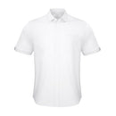 JEKAOYI BUTTON DOWN SHORT SLEEVE LINEN SHIRTS MEN SUMMER BEACH - SIZE XL - WHITE - Brand New