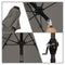 ASTELLA 9-FEET ALUMINUM GRAY PUSH-BUTTON TILT MARKET PATIO UMBRELLA - TAUPE - Like New