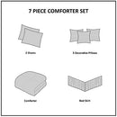 MADISON PARK ATHENA 7 PIECE JACQUARD COMFORTER SET QUEEN MP10-001-7P-QU-GREEN - Brand New