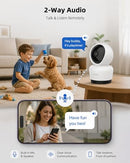 SWANN 3K INDOOR PAN TILT WIFI SECURITY CAMERA 5MP PLUG-IN HOME 2 PACK WHITE - Like New