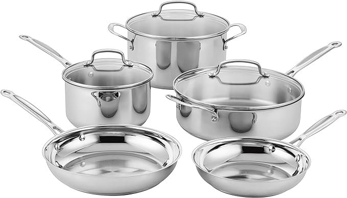 CUISINART Classic Set 8 Pieces CUISINART-87-8-STEEL - Stainless Steel Like New