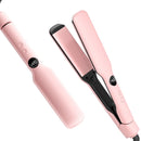 DYHOO PROFESSIONAL FLAT IRON & CERAMIC CURLER, HAIR STRAIGHTENER LCD - PINK - Like New