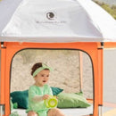 THE CALIFORNIA BEACH CO CALIFORNIA BEACH CO POP 'N GO PLAYPEN - ORANGE - Like New