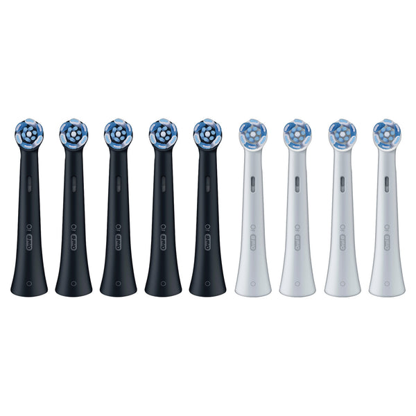 ORAL-B IO ULTIMATE CLEAN REPLACEMENT BRUSH HEADS, 9-COUNT - BLACK/WHITE - Brand New