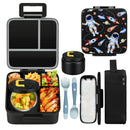 Ma Maison Huis Bento Lunch Box w/ Soup Thermo Leak-Proof Container - Black - Like New