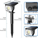 EIUIO Solar Outdoor Lights, 2 Pack - Black/Cool White - Like New
