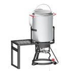 FIRE RIOT 30QT TURKEY FRYER WITH BASKET, OUTDOOR PROPANE, HTK300 - BLACK - Like New