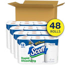 Scott Rapid Dissolving Toilet Paper, 48 Double Rolls (6 Packs of 8) - Brand New