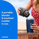 NUTRIBULLET FLIP PORTABLE BLENDER INSULATED CUP CORDLESS - INDIGO - Like New