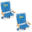 Tommy Bahama 2-Pack 5-Position Classic Lay Flat Backpack Beach Chair - Like New