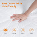 TLGREEN Heated Quilted Cotton Electric Mattress Pad King Size, 78x80in - White - Like New