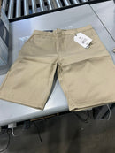 JUMP START MEN'S 4-WAY STRETCH FABRIC BUTTONED SHORTS - SIZE: MEN 18 - KHAKI - Brand New