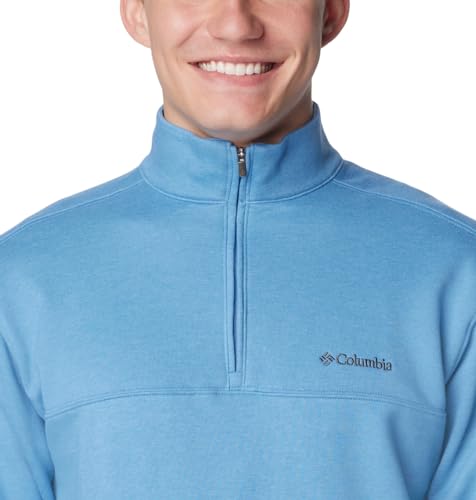 Columbia Men's Hart Mountain II Half Zip, Skyler Heather, Medium - Brand New