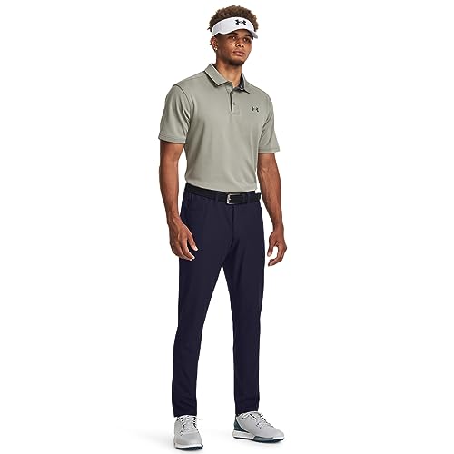 1290140 UNDER ARMOUR MEN TECH GOLF POLO GROVE GREEN PITCH GRAY SIZE S - Brand New