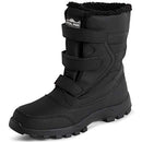 POLAR Mens Memory Foam Thermal Winter Rubber Sole Waterproof Winter Boots -Black - Brand New