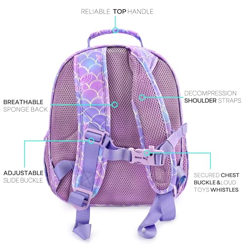 MIBASIES TODDLER BACKPACK PRESCHOOL KINDERGARTEN - MERMAID TAIL - Brand New