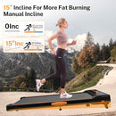ACTFLAME WALKING PAD WITH INCLINE PORTABLE TREADMILL 2.5HP TM-500 - BLACK/ORANGE - Like New