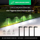 HOME ZONE SECURITY MESH LINKABLE SERIES 4-PACK SOLAR LED Security Pathway Light - Like New