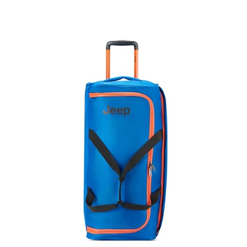 JEEP TWO WHEEL ROLLING TRAVEL DUFFLE BAG, BLUE, 27 INCH - BLUE - Like New