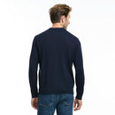 44S6S024 Saks Fifth Avenue Men's Jersey Stitch Crewneck Sweater Navy XL - Brand New